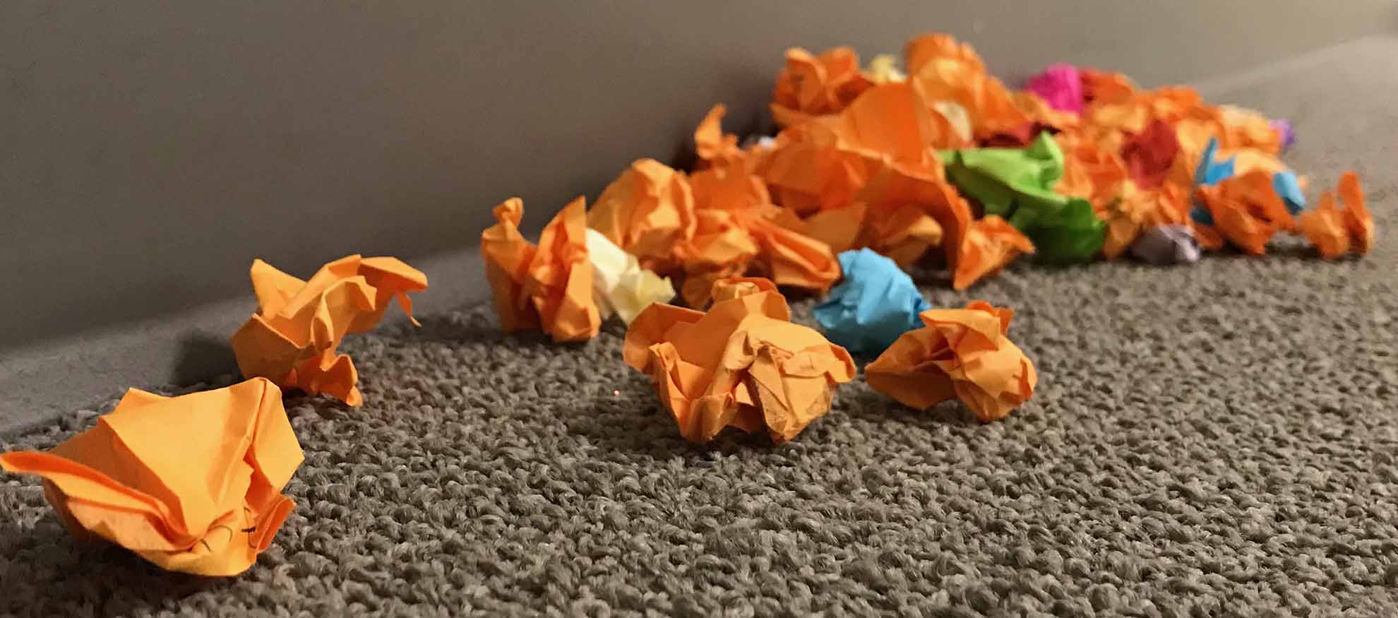 crumpled stickies